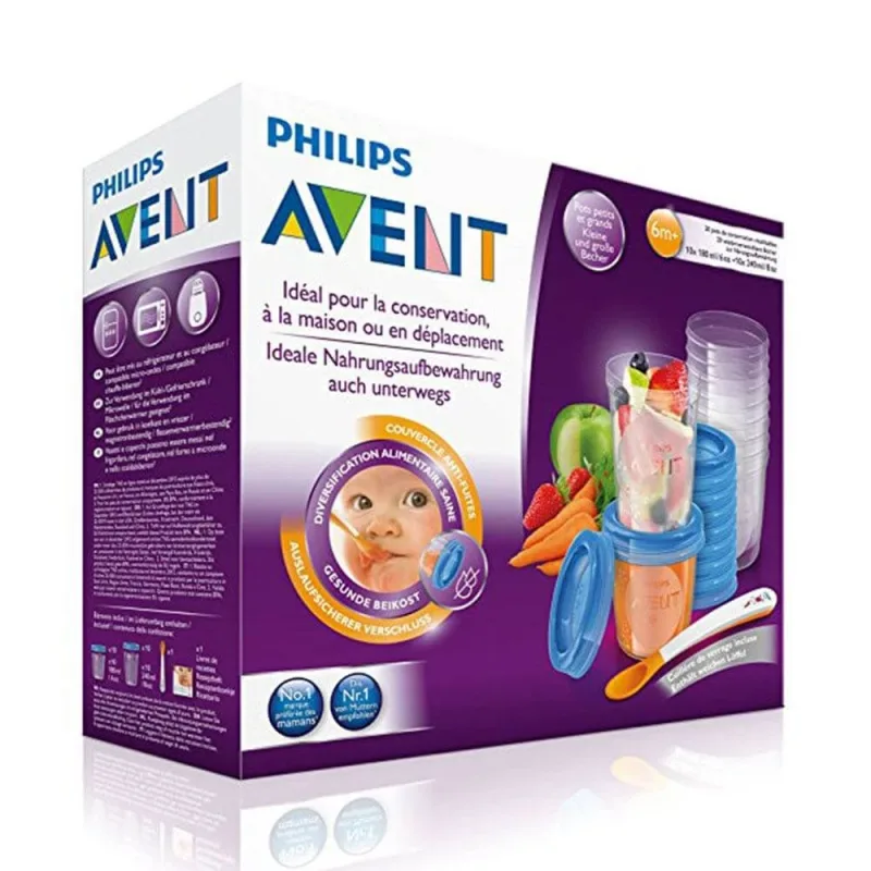 Avent Accesorii Borcane de înțărcare + lingură 6 luni sau mai mult PHILIPS AVENT — preț și oferte