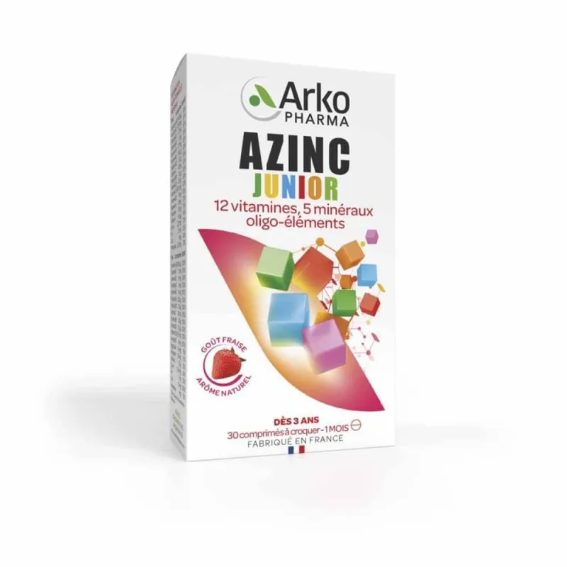 Arkopharma Azinc Vitamine C, E, Zinc Junior Strawberry 30 comprimate masticabile — preț și oferte