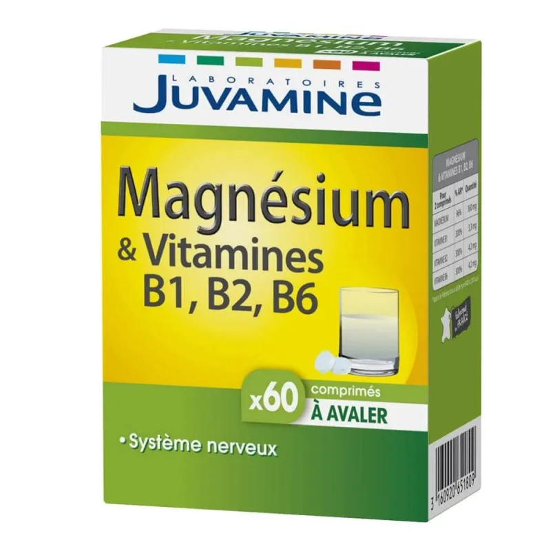 Juvamine Magneziu și vitamine B6 B2 B1 60 comprimate masticabile — preț și oferte