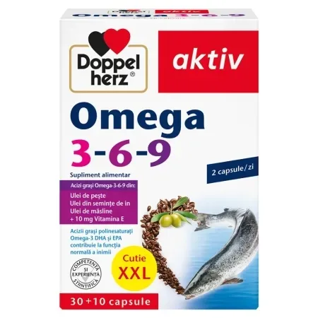 Doppelherz Omega 3-6-9, 40 Capsule, Xxl — preț și oferte