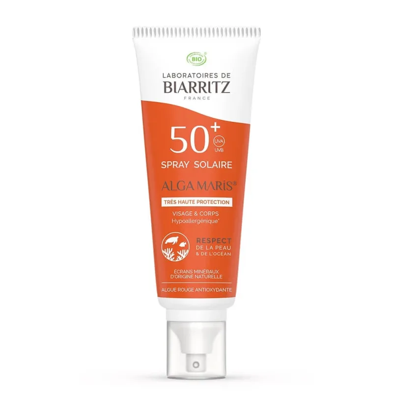 Laboratoires De Biarritz Produse solare Spray SPF50+ Bio Protecție foarte ridicată Natural 100ml — preț și oferte