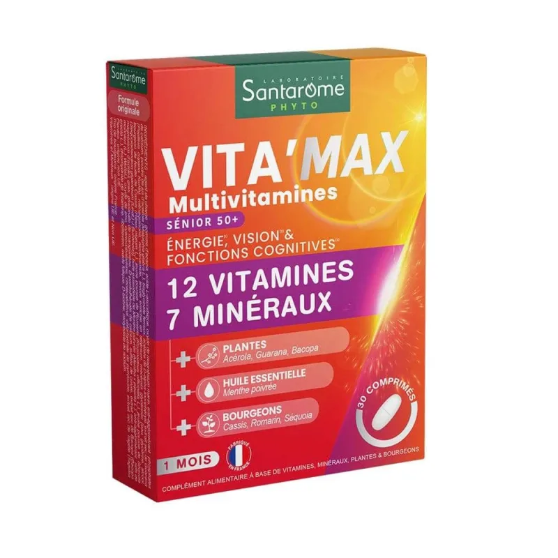 Santarome Vita'max Multivitamine Senior 50+ 30 comprimate — preț și oferte