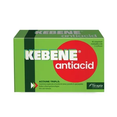 Kebene Antiacid, 40 Comprimate, Terapia — preț și oferte