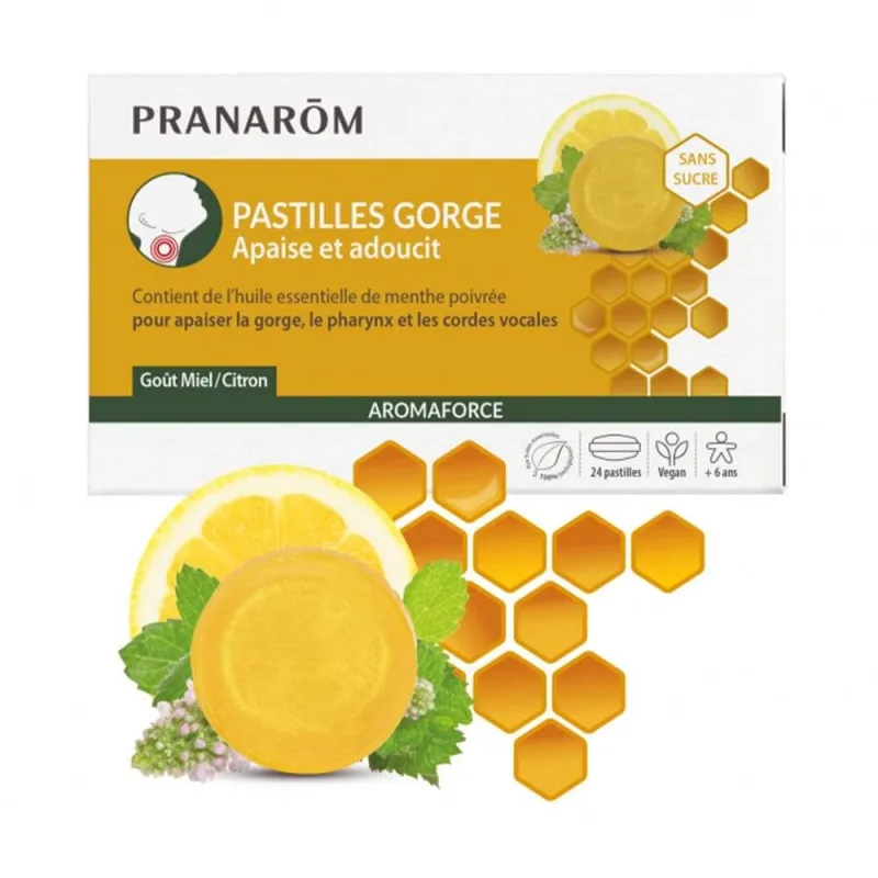 Pranarôm Aromaforce Pastiluțe pentru gât Lemon Honey x24 — preț și oferte