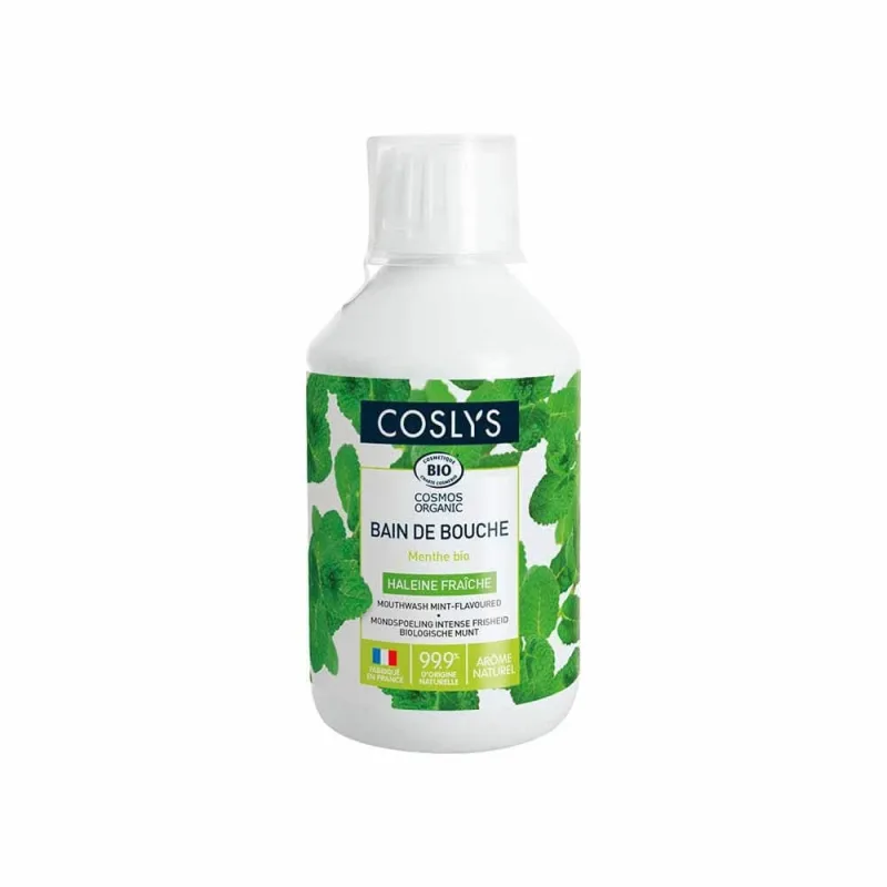 Coslys Baie organică pentru respirație proaspătă Mentă 250ml — preț și oferte