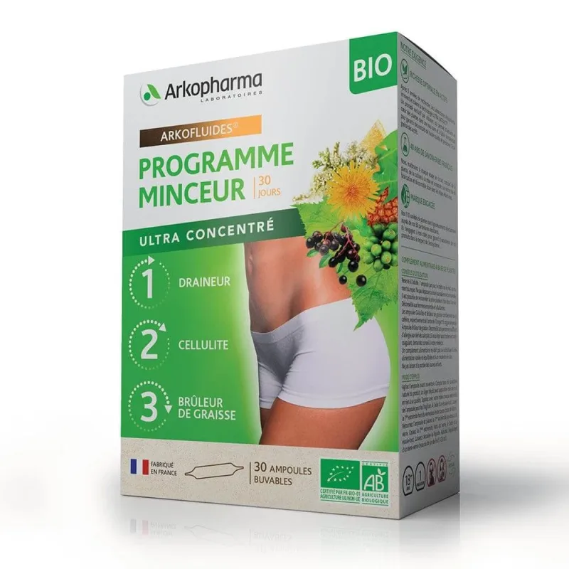 Program de slăbire Arkofluids Bio, 3 x 10 fiole, Arkopharma — preț și oferte