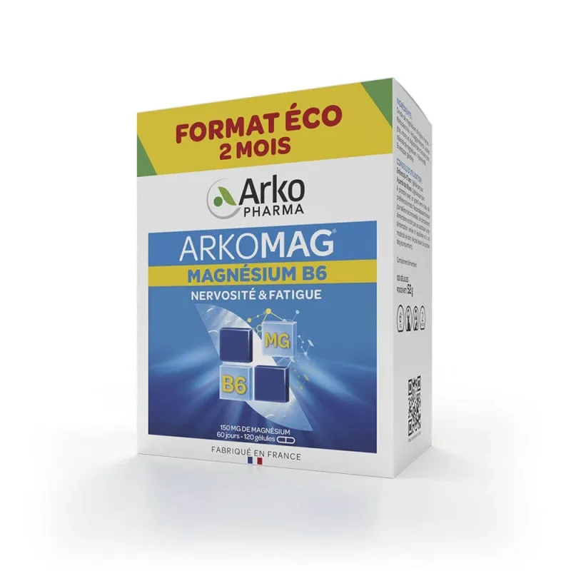 Arkopharma Arkomag Magneziu B6 Nervozitate și oboseală 120 capsule — preț și oferte