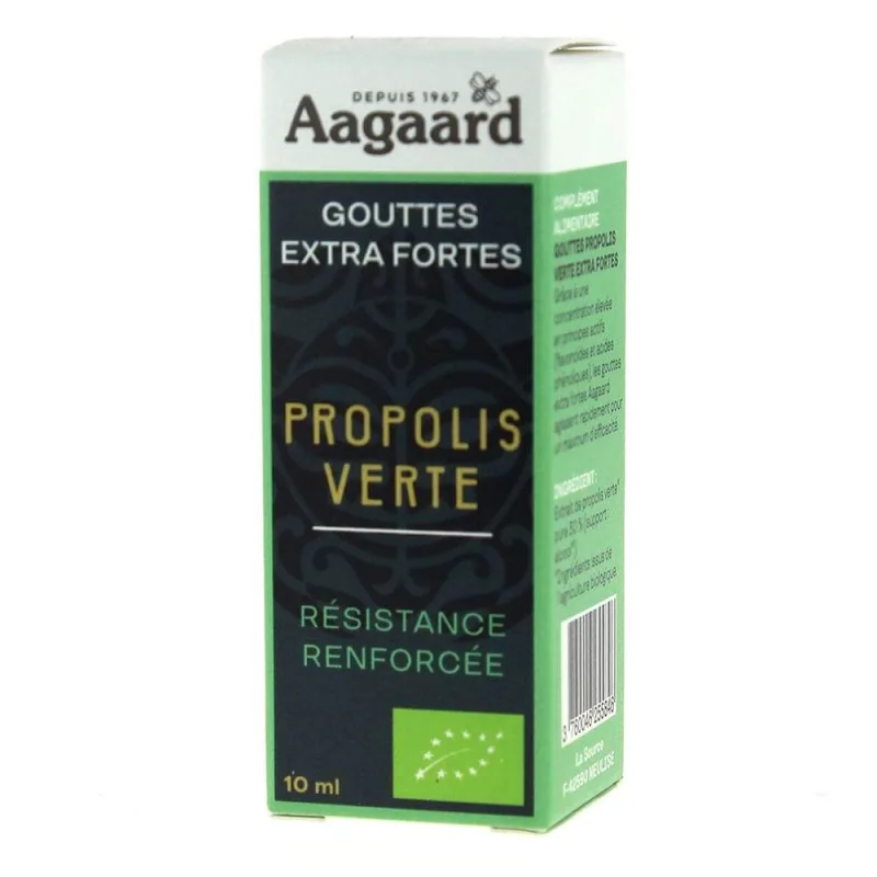 Aagaard Green Propolis Extra Strength picături organice 10ml — preț și oferte