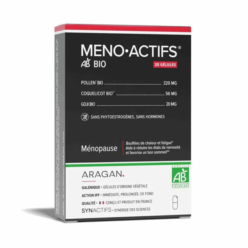 Aragan Synactifs MenoActifs® Bio Menopause x30 capsule — preț și oferte