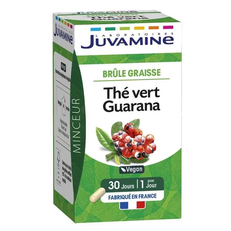 Juvamine Pierdere în greutate Ceai verde Guarana Fat Burner 30 Capsule — preț și oferte