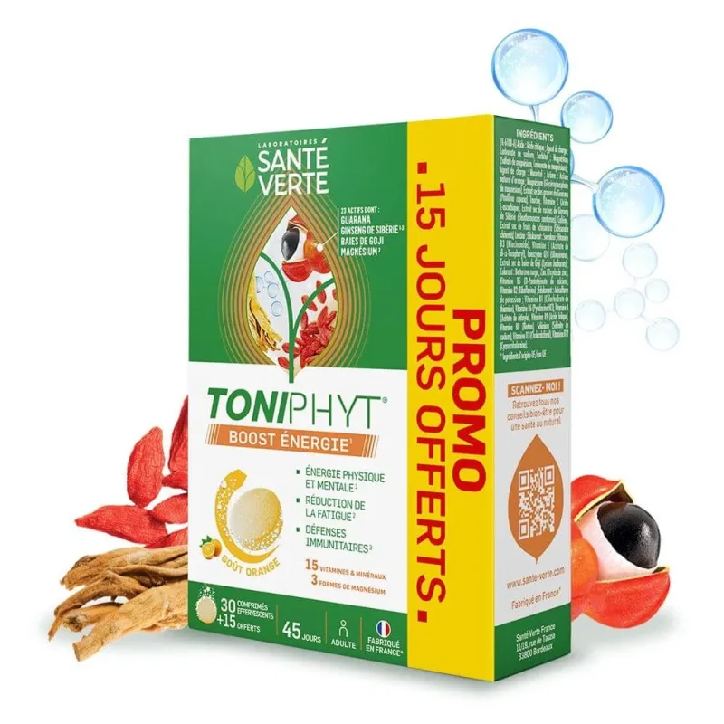 Sante Verte Toniphyt Boost Taste Orange 30+15 comprimate efervescente — preț și oferte