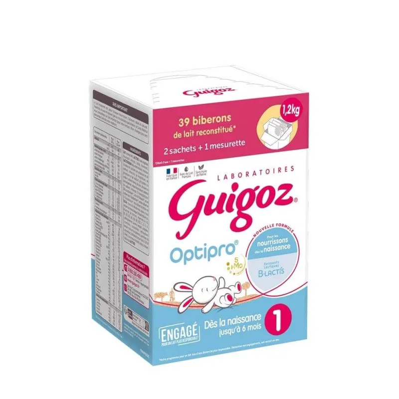 Guigoz Optipro lapte praf 1 de la naștere la 6 luni 2x600g — preț și oferte