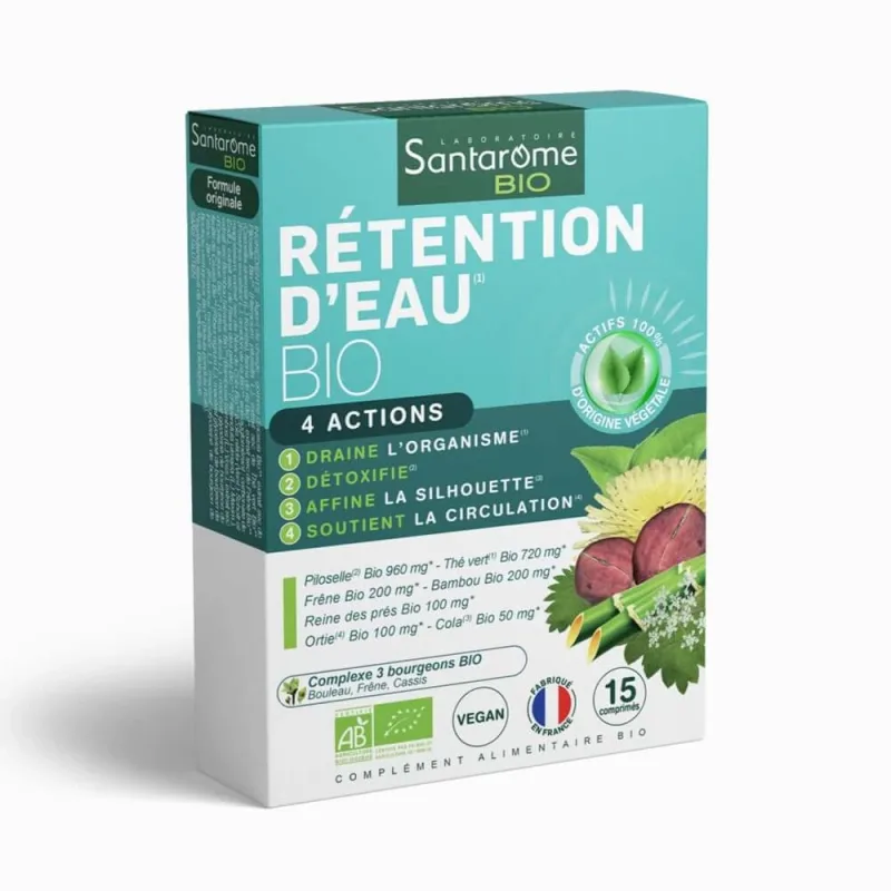 Santarome Organic Water Retention Complément minceur 15 comprimate — preț și oferte