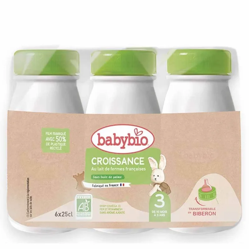 Babybio Lait Croissance Bio De la 10 luni 6x25cl — preț și oferte
