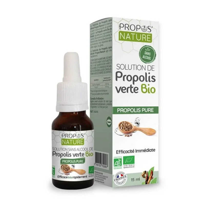 Propos'Nature Soluție organică de propolis fără alcool, 15 ml — preț și oferte