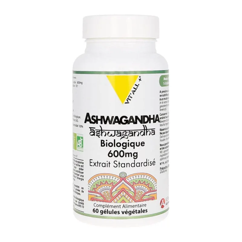 Vit'All+ Ashwagandha Bio 600mg 60 gélules végétales — preț și oferte