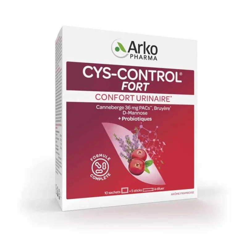 Arkopharma Cys-Control Forte confort urinar 10 plicuri + 5 sticksuri — preț și oferte