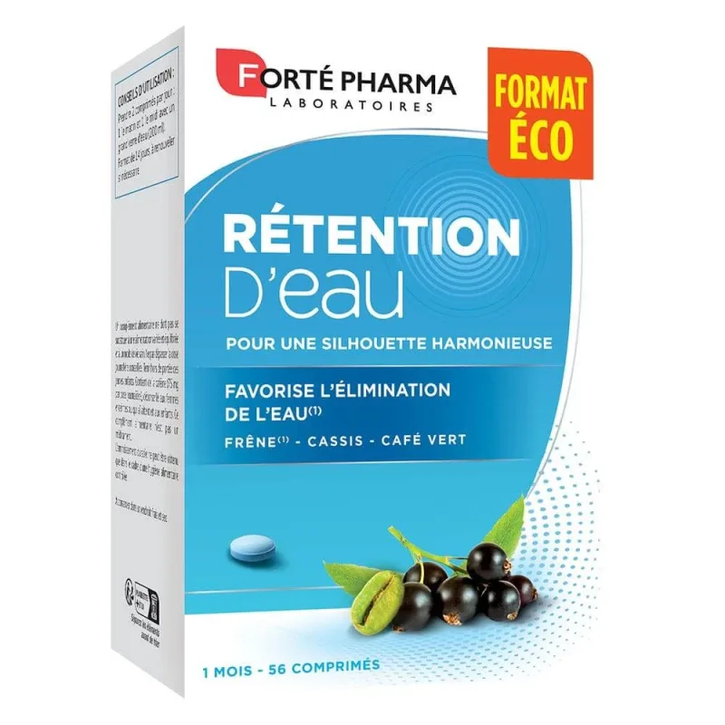 Forté Pharma Retenție de apă îmbogățită cu cenușă, coacăze negre și cafea verde 56 comprimate — preț și oferte
