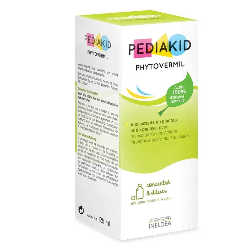 Sirop împotriva paraziților intestinali Phytovermil, 125 ml, Pediakid  Lab. Ineldea — preț și oferte