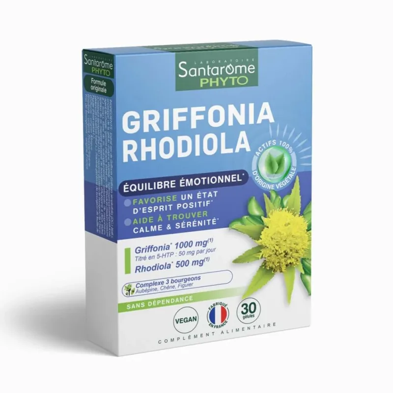 Santarome Griffonia Rhodiola Equilibre émotionnel 30 capsule — preț și oferte