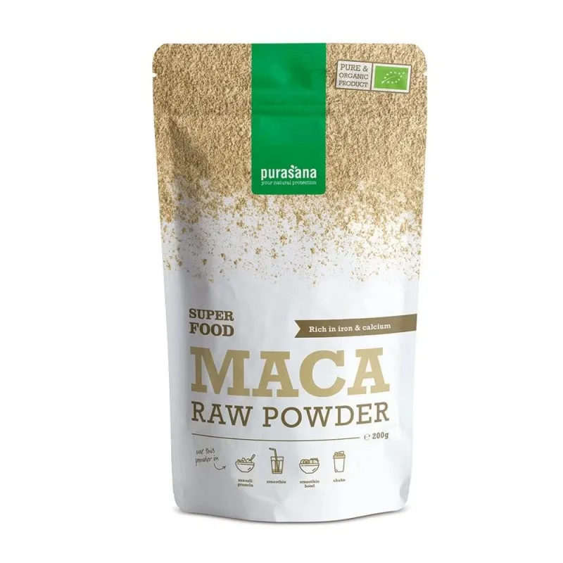 Purasana pulbere organică de maca 200 g — preț și oferte