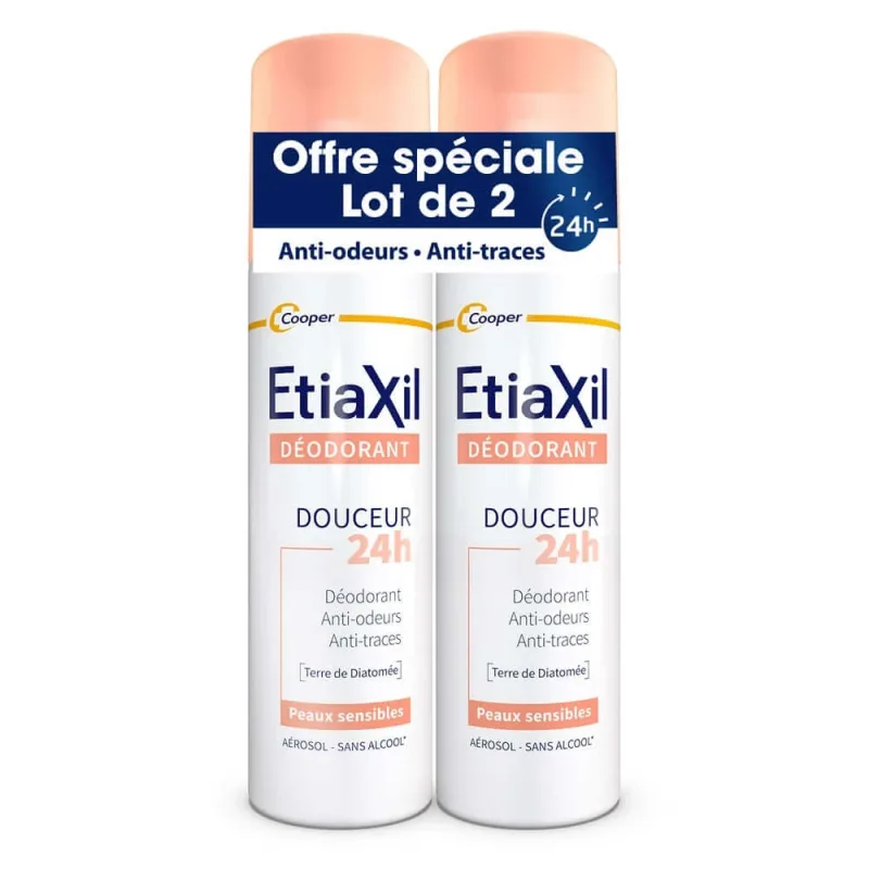 Etiaxil Deodorant Spray Delicatețe fără aluminiu 48 ore Piele sensibilă 2x150ml — preț și oferte