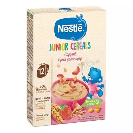 Cereale Nestle Junior cu Capsuni +12 Luni, Fara Zahar, 200g — preț și oferte