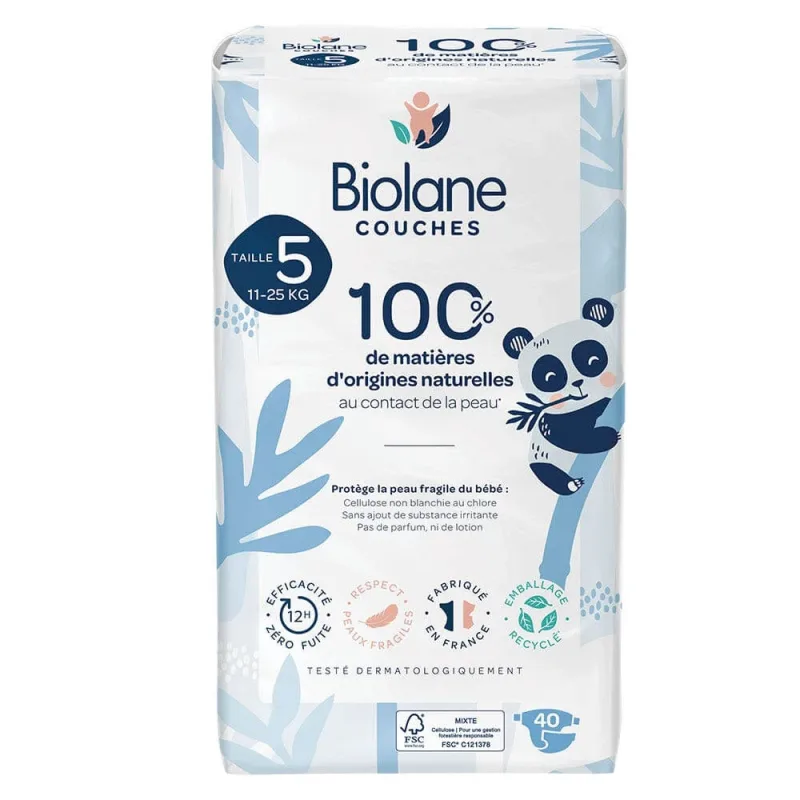 Biolane Naturals Ecological Nappies Dimensiune 5 x40 — preț și oferte