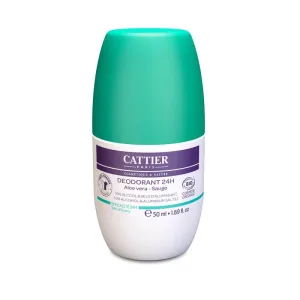 Cattier Roll-on Deodorant 24h cu Aloe Vera și Salvie Bio 50ml