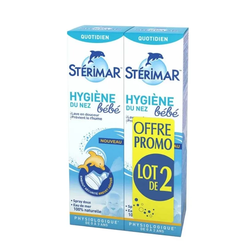 Sterimar Spray fiziologic blând Igiena nasului Baby 0-3 Ani 2x100ml — preț și oferte