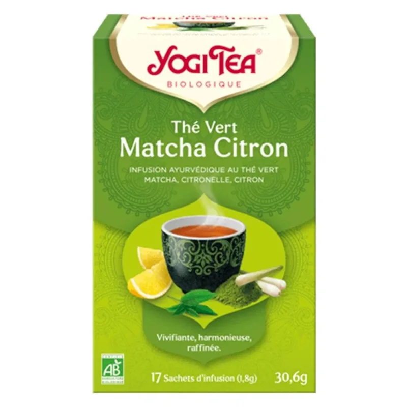 Yogi Tea Organic Matcha Green Tea cu lămâie 17 pliculețe — preț și oferte