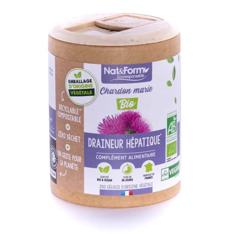 Nat&Form THISTLE ORGANIC DE MARIAN 200 capsule — preț și oferte