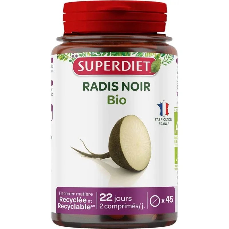 Superdiet Organic Radish negru 45 comprimate — preț și oferte