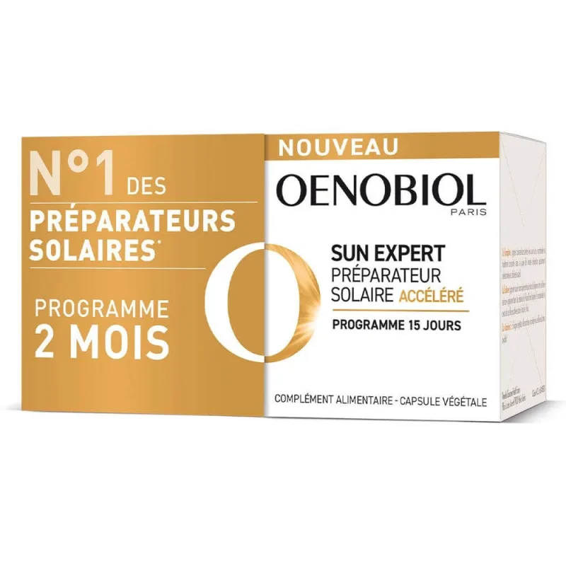 Oenobiol Sun Expert Pregătire accelerată pentru soare Program de 15 zile 2x15 capsule — preț și oferte