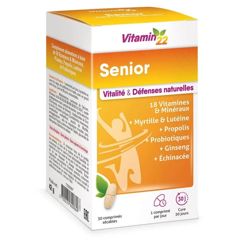 Vitamin'22 Senior Vitality and Natural Defences 30 comprimate — preț și oferte