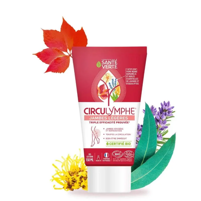 Circulymphe Gel extern pentru picioare ușoare Bio, 150 ml, Santé Verte — preț și oferte