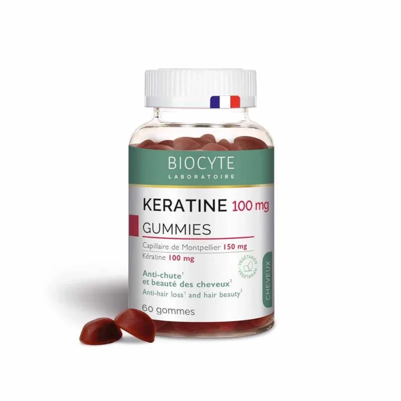 Biocyte păr keratina creștere și frumusețe 60 gummies — preț și oferte