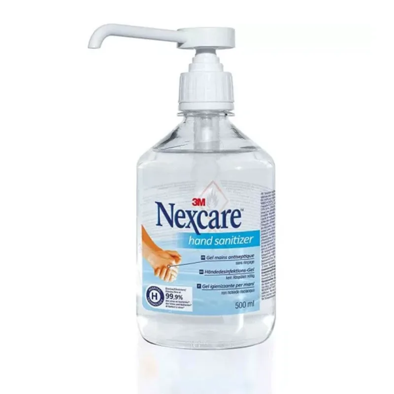 Gel antiseptic pentru mâini Nexcare Sticlă cu pompă 500ml — preț și oferte