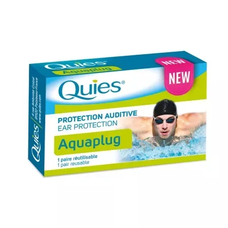 Quies Aquaplug – Dopuri din Silicon pentru Urechi, 1 Pereche — preț și oferte