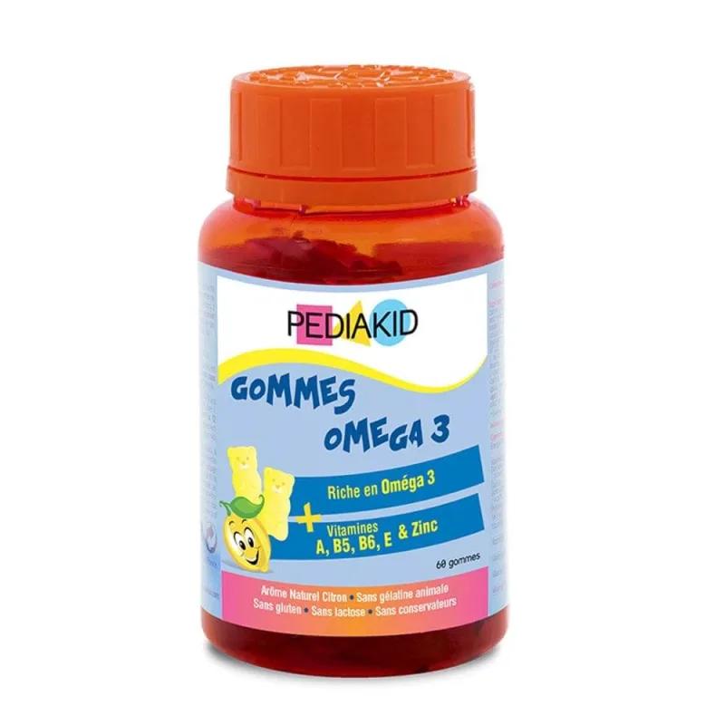 Pediakid Omega3 Gumă cu aromă de lămâie 60 comprimate — preț și oferte