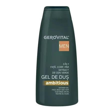 Gel de dus Gerovital Men Ambitious 3 in 1, 400 ml — preț și oferte
