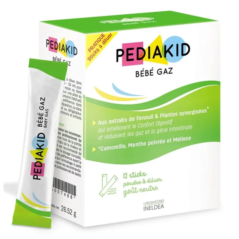 Pediakid Bebe Gaz cu extracte naturale de plante X12 sticks — preț și oferte