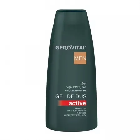 Gel de dus 3 in 1 Gerovital H3 Men Active, 400 ml — preț și oferte