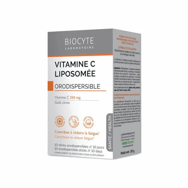 Biocyte Sănătate Lipozomal Vitamina C 10 sticks — preț și oferte
