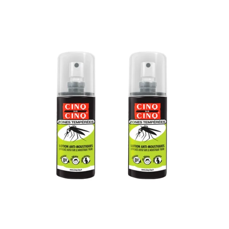 Cinq Sur Cinq Spray repelent de țânțari pentru zone temperate 2x100ml — preț și oferte