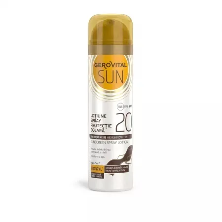 Gerovital Sun Lotiune Spray SPF 20, 150 ml — preț și oferte