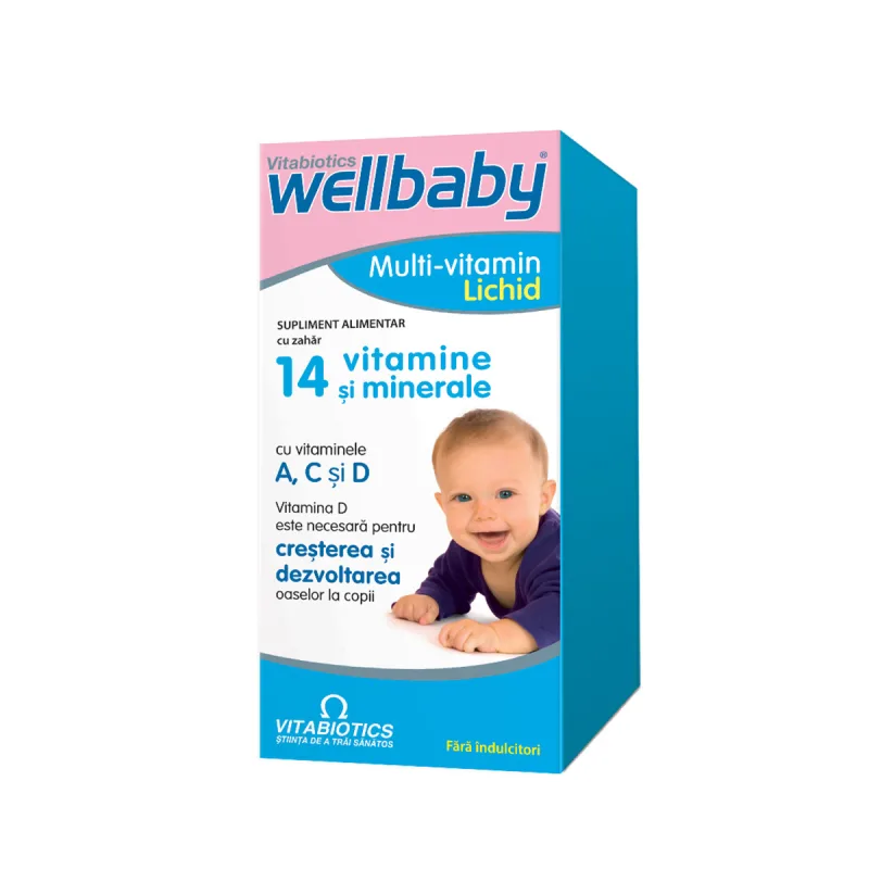 Sirop cu 14 vitamine si minerale WellBaby, 150 ml, Vitabiotics — preț și oferte
