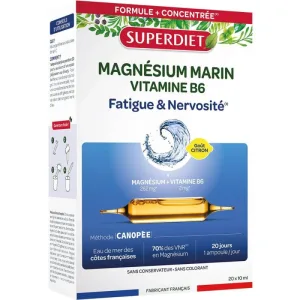 Superdiet Magneziu marin Vitamine B6 Oboseală și nervozitate 20x10ml fiole