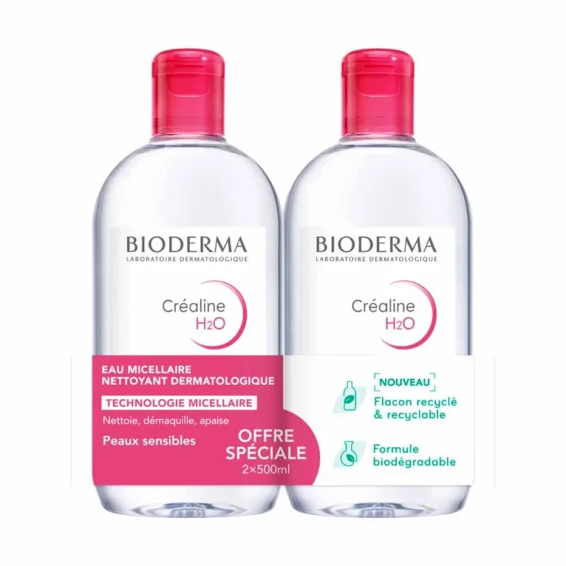 Sensibio H2O, 2 x 500 ml - apă micelarǎ, Bioderma  — preț și oferte