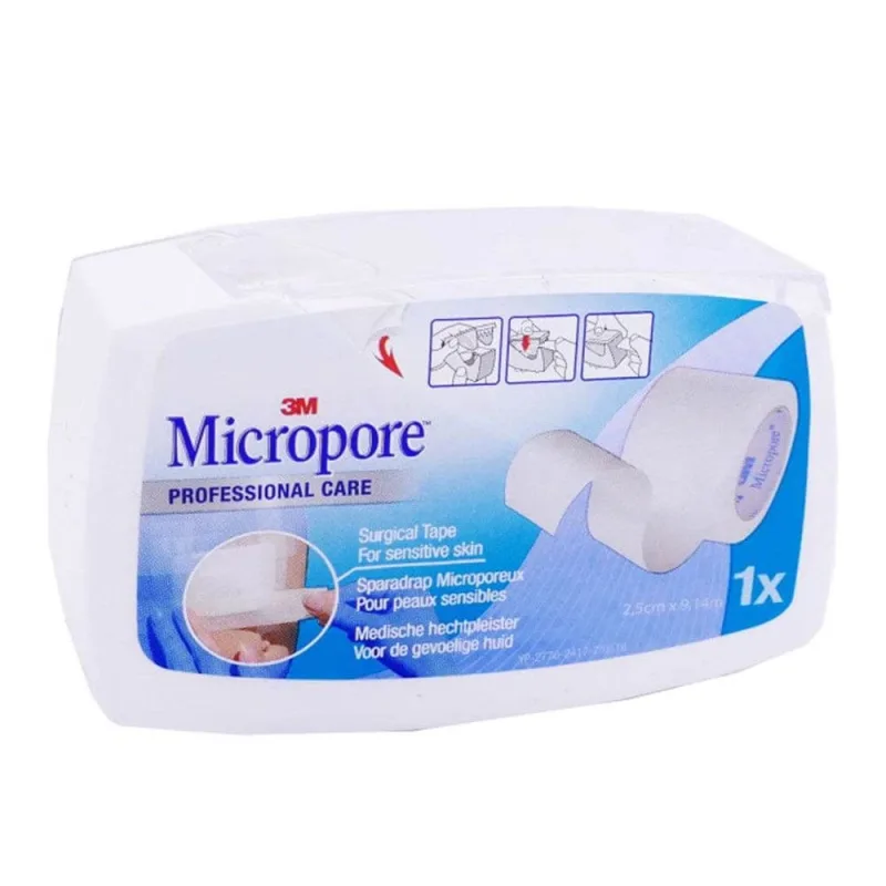 3M Micropore ipsos microporos piele sensibilă 9.14mx2.5 cm — preț și oferte